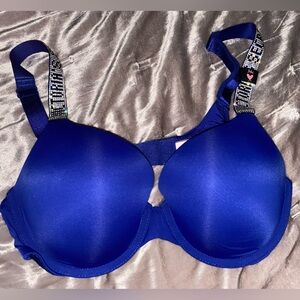 Victoria's Secret Blue Bra with Embellished Straps 34C